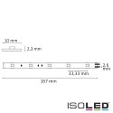 ISOLED LED SIL-RGB-Flex strip, 24V, 7.2W, IP20