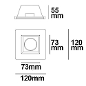 ISOLED Indbygningslampe GX5.3 IP20, hvid