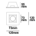 ISOLED Indbygningslampe GX5.3 IP20, hvid