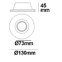 ISOLED Indbygningslampe GX5.3 IP20, hvid
