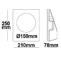 ISOLED recessed luminaire GU10 IP20, white