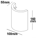 ISOLED wall luminaire IP20, white 