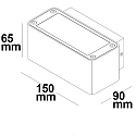 ISOLED Outdoor LED wall luminaire Up&Down, angular, 4x3W CREE, IP54, 3000K 490lm 120�, aluminium, white
