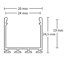 ISOLED monteringsprofil WING20, aluminium