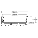 ISOLED monteringsprofil WING20, aluminium