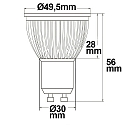 ISOLED Reflektorp�re GU10 GU10 6W 650lm 4000K 120� CRI >85 