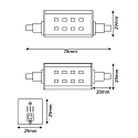 ISOLED LED stanglyskilde R7s 78mm R7S 5W 400lm 2800K 250� CRI 80 