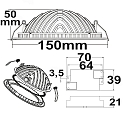 ISOLED Downlight LUNA indirekte IP20, hvid 
