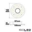 ISOLED LED Conversion board  16cm, 100-277V AC, 14W 3000K 1630lm 120, incl. magnetic holder + HF motion sensor + Transformer
