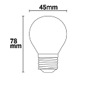 ISOLED LED filament ILLU in drop shape G45, E27, 4W 2700K 335lm, dimmable, milky