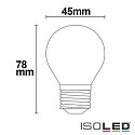 ISOLED LED filament ILLU in drop shape G45, E27, 4W 2700K 335lm, dimmable, milky