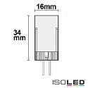 ISOLED Pin based LED lamp 33SMD, 12V AC / DC, G4, 3.5W 2700K 320lm 270, not dimmable, white / clear