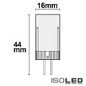 ISOLED Pin based LED lamp 33SMD, 12V AC / DC, G4, 3.5W 4200K 330lm 270, not dimmable, white / clear