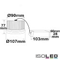 ISOLED LED module AR111, IP40, 230V AC, 30W 4000K 2700lm, 35-50 variable, incl. external power supply, Alu / silver