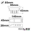 ISOLED Recessed LED spot SUNSET, 15W 2200-3100K 1000lm 45, CRI >95, dim-to-warm, swivelling, white