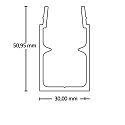 ISOLED Profil MR2 passabel, tilg�ngelig, aluminium