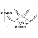 ISOLED tilbeh�r Wireoph�ng LOOP13 2-fold, aluminium 200cm