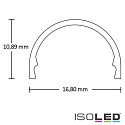 ISOLED Accessory for profile SURF12 RAIL / BORDERLESS (FLAT) - cover COVER5, opal / satined, 200cm