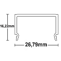 ISOLED Accessory for profile SURF24(FLAT) / DIVE24(FLAT) - cover COVER11, opal, 65% translucency, 200cm