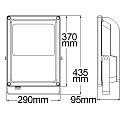 ISOLED Outdoor LED floodlight PRISMATIC 100W, IP66, rotatable and swivelling, anthracite, 100W 4000K 11000lm 110�