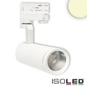 ISOLED LED 3-phase track spot, 28W, 60 CRi >90, rotatable and swivelling, 3000K 2400lm, matt white