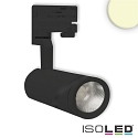 ISOLED LED 3-phase track spot, 28W, 60 CRi >90, rotatable and swivelling, 3000K 2400lm, black