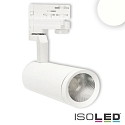 ISOLED LED 3-phase track spot, 28W, 60 CRi >90, rotatable and swivelling, 4000K 2500lm, matt white
