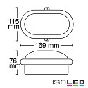 ISOLED LED luminaire for outdoor or basement usage, IP44, 10W 4000K 750lm 120, white / diffuse