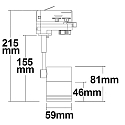 ISOLED 3-faset adapter, sort