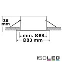 ISOLED Outdoor recessed mounting frame Sys-68 for GU10 / MR16 lamps (excl.), with GU10 ceramics base, IP65