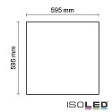 ISOLED LED panel Business Line 600 UGR<19 2H, IP40, 36W 4000K 4600lm 120, white RAL 9016, not dimmable