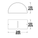 ISOLED Væglampe up / down E27 IP54, antracit dæmpbar