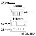 ISOLED Recessed LED spot SUNSET with variable depth, 9W 2000-2800K 530lm 45, dim-to-warm, swivelling, white