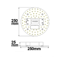 ISOLED LED conversion board ColorSwitch, � 25cm, 230V AC, 25W 2600|3100|4000K 3200lm 120�, incl. magnet + pre-installed transformer