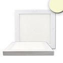 Outdoor LED ceiling luminaire SLIM 18MM, IP52, 22 x 22cm, transformer integrated, white / diffuse, 18W 3000K 1350lm 120°