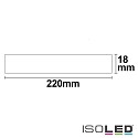 ISOLED Udendrs loftlampe SLIM 18MM IP20, hvid 