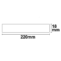 ISOLED Outdoor LED ceiling luminaire SLIM 18MM, IP52, 22 x 22cm, transformer integrated, white / diffuse, 18W 3000K 1350lm 120�
