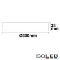 ISOLED LED ceiling luminaire, IP20, round,  30cm, 24W 4000K 1850lm, dimmable, white