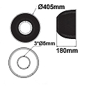 ISOLED PC reflector for LED hall lighting spot FL, 70�, � 40.5cm / height 18cm, transparent