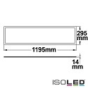 ISOLED LED Office Hanging lamp Up+Down, UGR<19, 30x120cm, 20+20W 2x100, dimmable, white, 3000K 3700lm