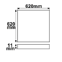 ISOLED LED panel Business Line 625 UGR<19 2H, IP40, 36W 4000K 4650lm 120�, white RAL 9016, push/DALI dimmable