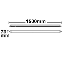 ISOLED line�rt lampe PROFESSIONAL IP66, hvid  58,7W 7500lm 4000K 120� 120� CRI >85 150cm