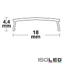 ISOLED Accessory for profile SURF15 FLEX - cover COVER22 opal / satined, 200cm