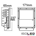 ISOLED Outdoor LED floodlight RGB incl. wireless remote, IP66, rotatable and swivelling, dimmable, die-cast aluminium, black