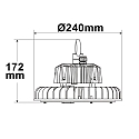ISOLED LED hall lighting spot FL, ball impact resistant, IP65, 120W 18000lm, 1-10V dimmable, 4000K 120�