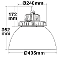 ISOLED LED hall lighting spot FL with PC reflector, IP65, 120W 18000lm, 1-10V dimmable, 5700K 70�