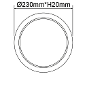 ISOLED LED downlight Flex 23W, IP52, UGR<19, suitable for offices, DA 5-21cm, not dimmable, white, 23W 4000K 2200lm 120�