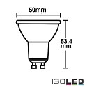 ISOLED LED spot, IP52, GU10, 3W 3000K 260lm 270, not dimmable, casing opal translucent