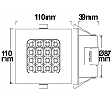 ISOLED Downlight PRISM d�mpbar IP54, hvid d�mpbar