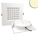 LED downlight PRISM, UGR<19, suitable for offices, IP54, angular, 19 x 19cm, fixed optics, dimmable, 18W 3000K 1950lm 90�